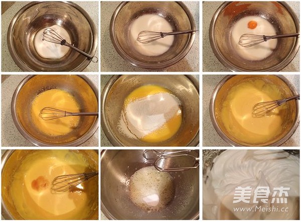 电饭煲蛋糕香草戚风的做法步骤：1