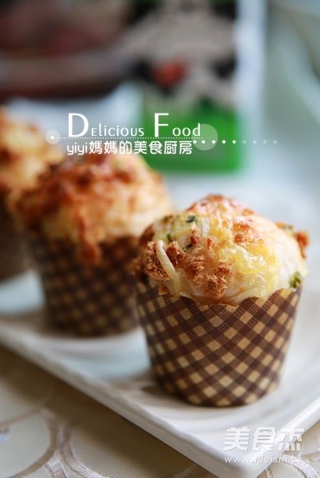 香葱肉松芝士杯子面包的做法步骤:4