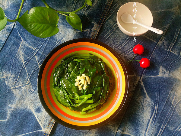 清炒木耳菜的做法步骤:7