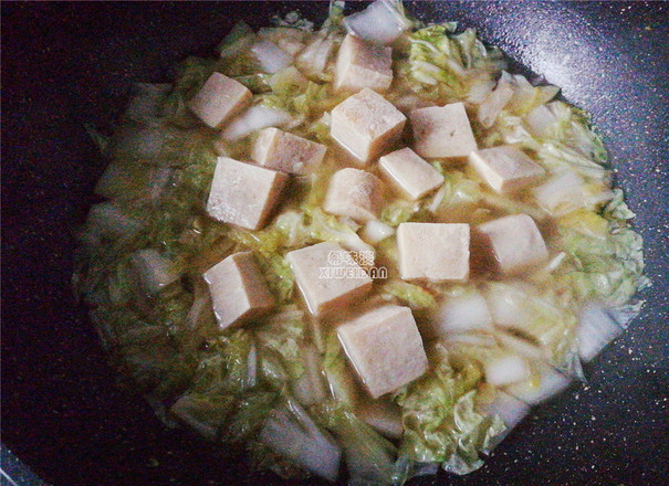 白菜炖冻豆腐的做法步骤:5