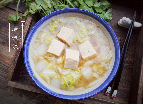 白菜炖冻豆腐的做法步骤:6