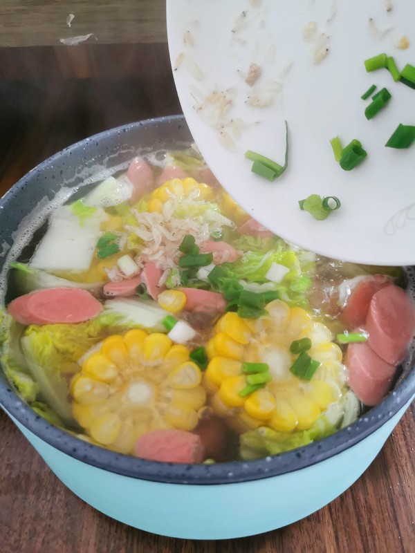 白菜玉米清脂养颜汤的做法步骤:4