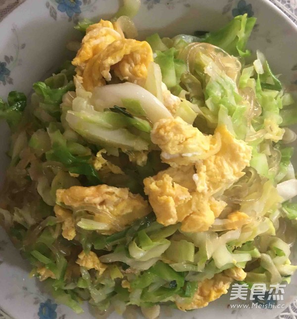 圆白菜炒粉丝的做法步骤：15