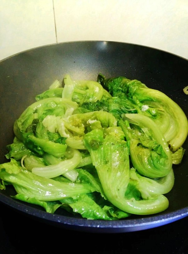 清炒生菜的做法步骤：4