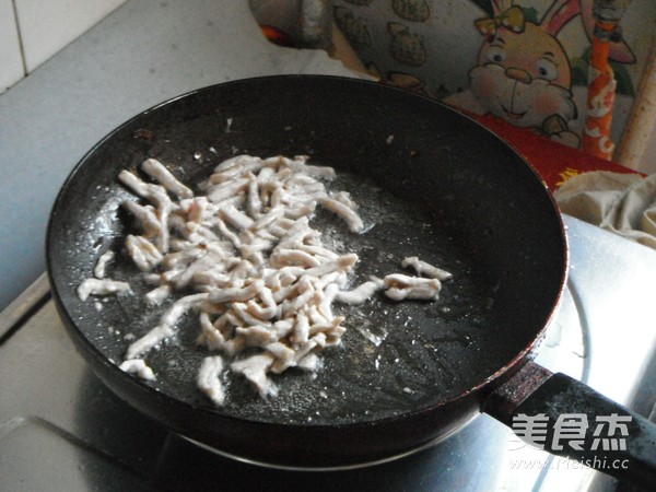 圆白菜肉丝炒面的做法步骤:10