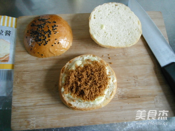 鸡蛋肉松汉堡的做法步骤:13