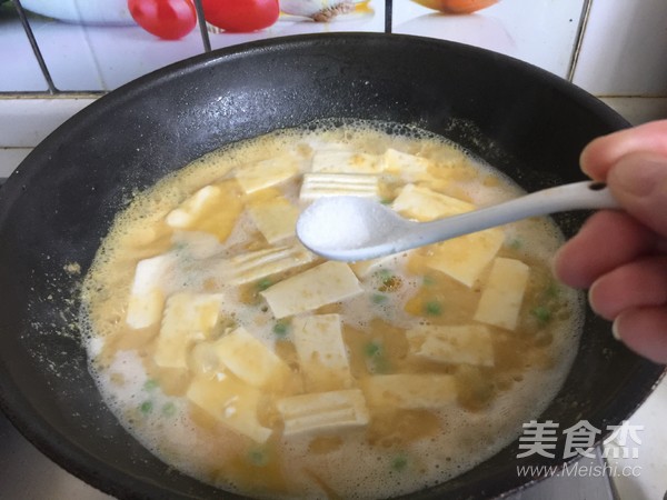 虾仁蛋黄豆腐的做法步骤：12