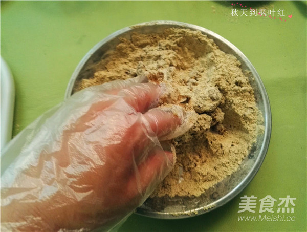 儿时的记忆-香油豆沙馅绿豆糕的做法步骤：9