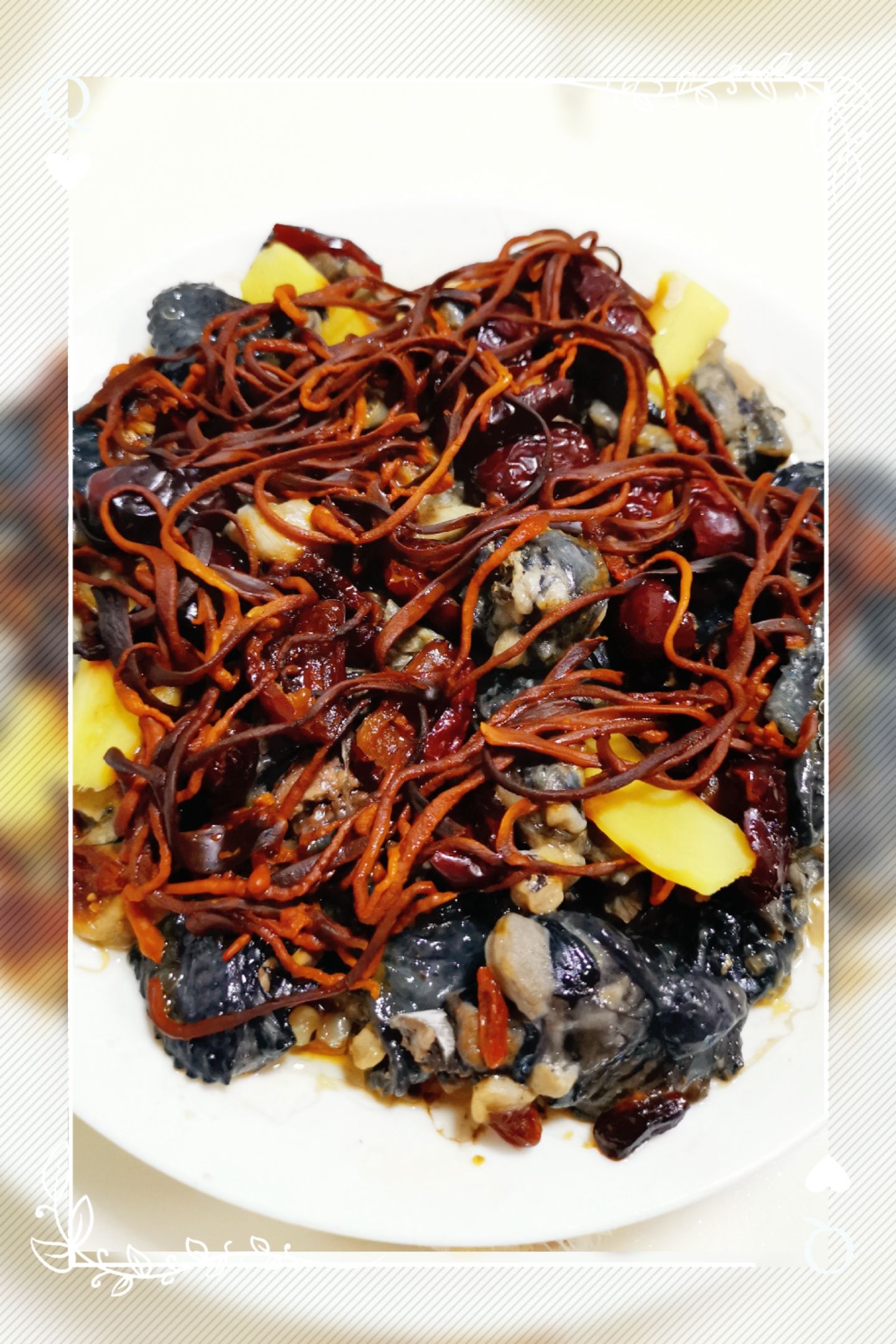 虫草花红枣蒸乌鸡的做法步骤：7