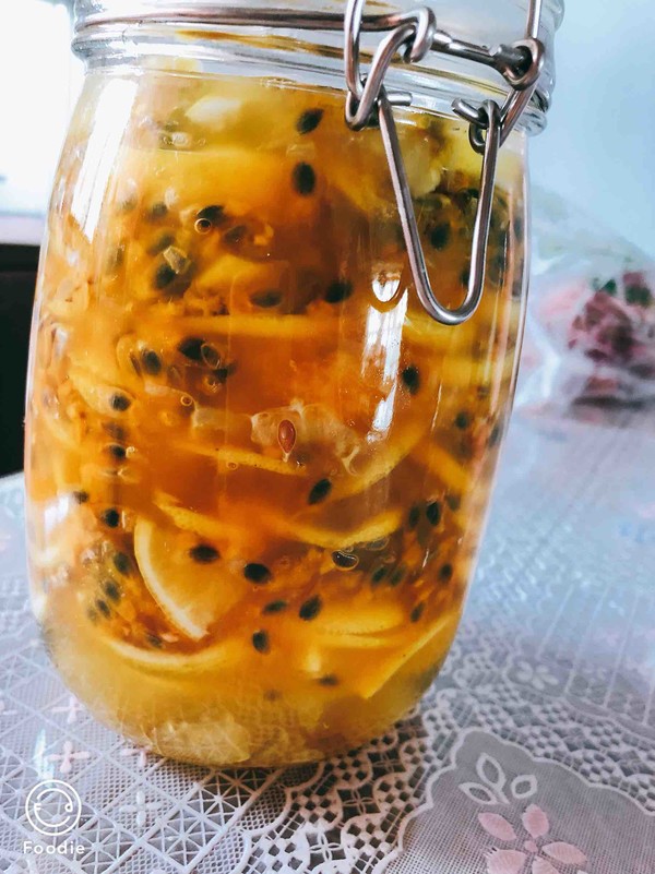 柠檬百香果蜂蜜茶——夏日减肥美白利器的做法步骤:5