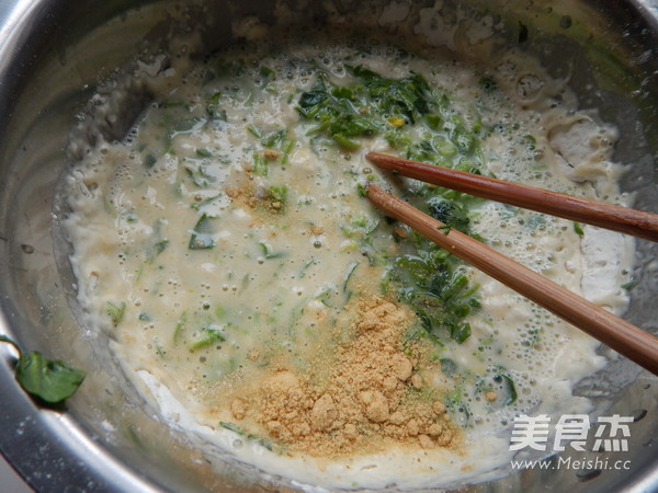 油菜心鸡蛋煎饼的做法步骤：7