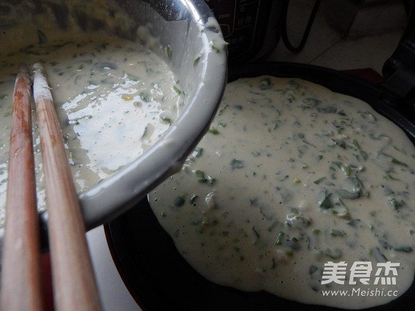 油菜心鸡蛋煎饼的做法步骤：9