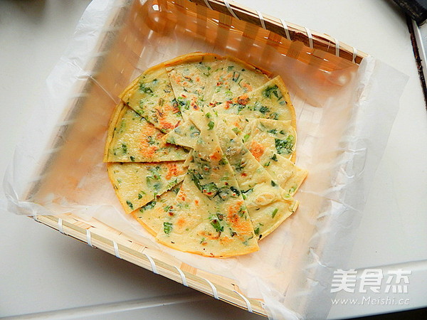 油菜心鸡蛋煎饼的做法步骤：16