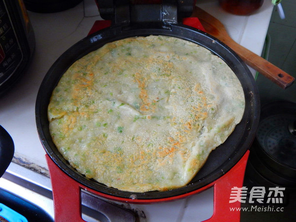 小白菜豆渣煎饼的做法步骤：12