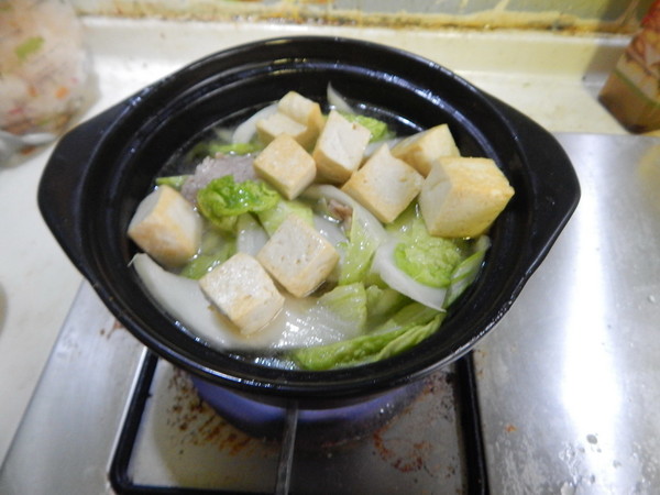 耗油白菜炖豆腐的做法步骤:9