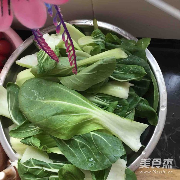 香菇油菜的做法步骤：7