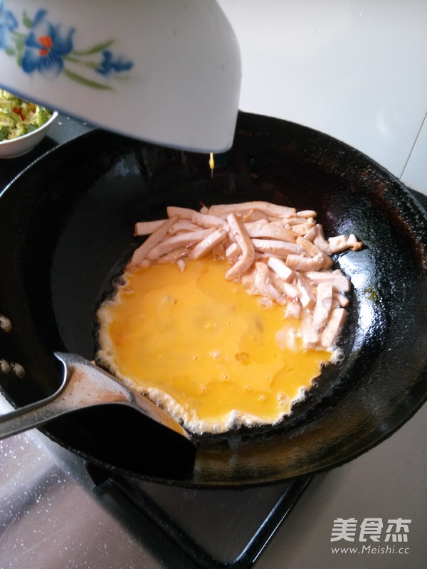 豆腐彩蔬蛋炒饭的做法步骤:3