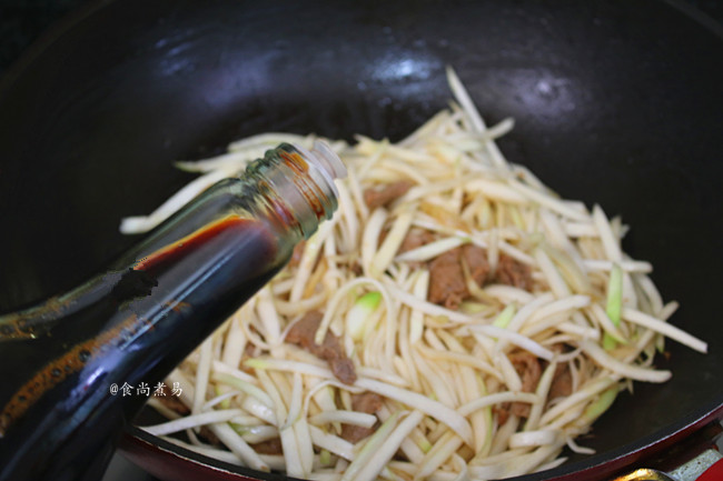 茭白肉丝的做法步骤：5