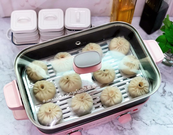 黑木耳肉包子的做法步骤:13