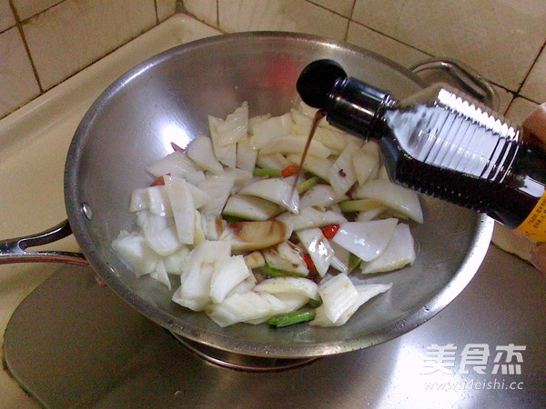 醋溜白菜片的做法步骤:5