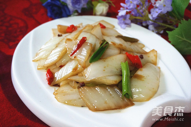 醋溜白菜片的做法步骤:7