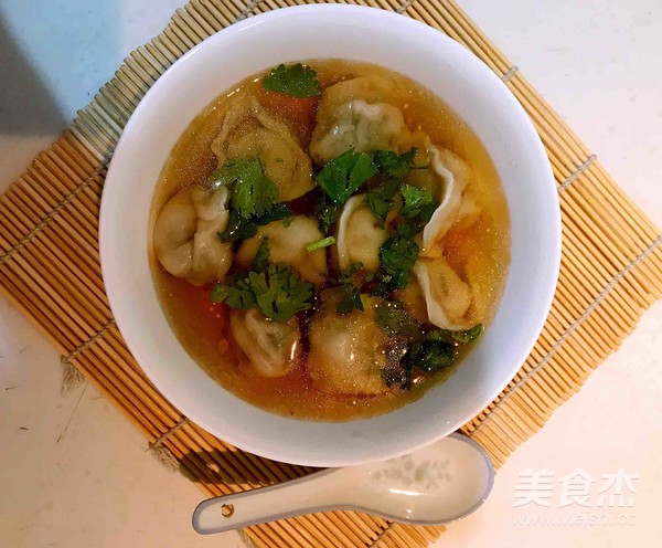清汤香葱肉馄饨的做法步骤:16