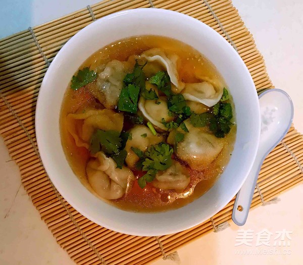 清汤香葱肉馄饨的做法步骤:17