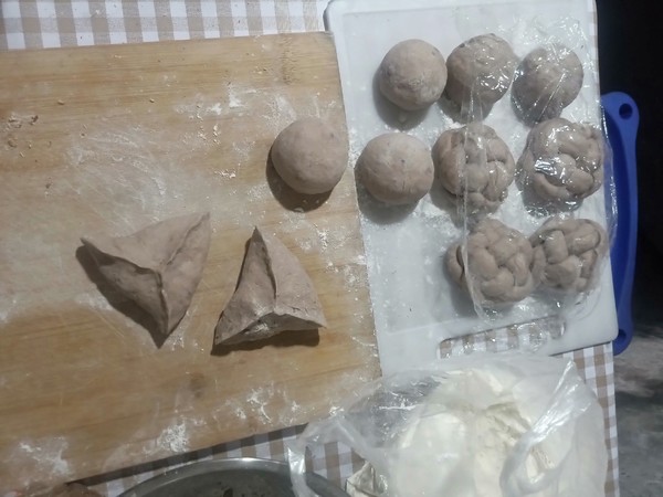全麦紫薯糖三角的做法步骤:6