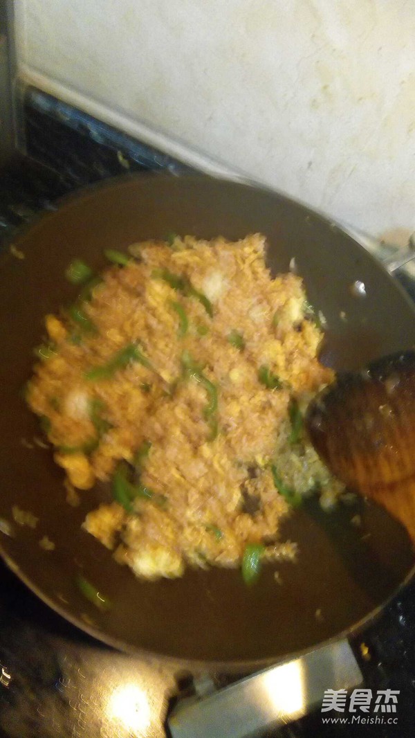 青椒炒饭的做法步骤:4