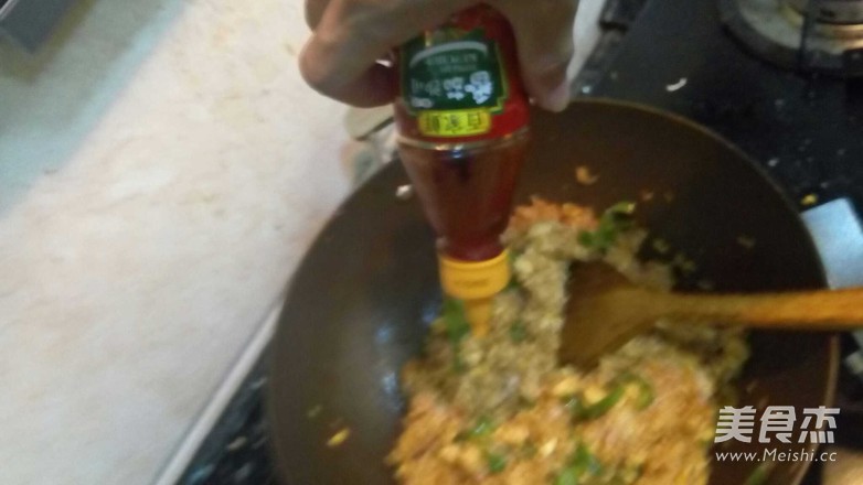 青椒炒饭的做法步骤:6