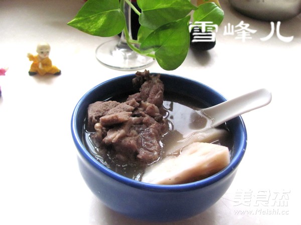 莲藕黑豆排骨汤的做法步骤:9