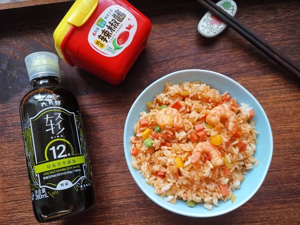 虾仁炒饭的做法步骤:8