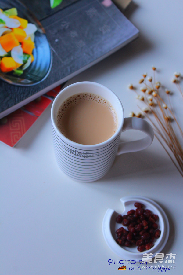 自制港式红豆奶茶（豆浆机板）的做法步骤：9