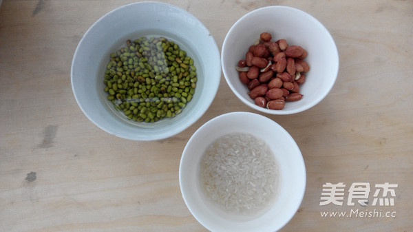花生绿豆浆的做法步骤：1