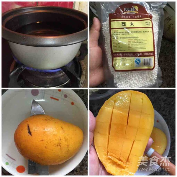 燕窝芒果西米露的做法步骤:3