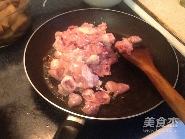 鸡肉炒山药的做法步骤:5