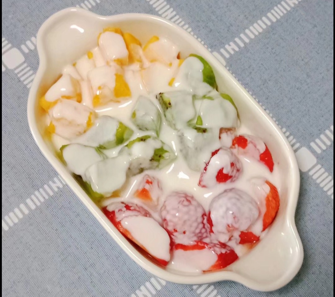 酸奶水果捞的做法步骤:5