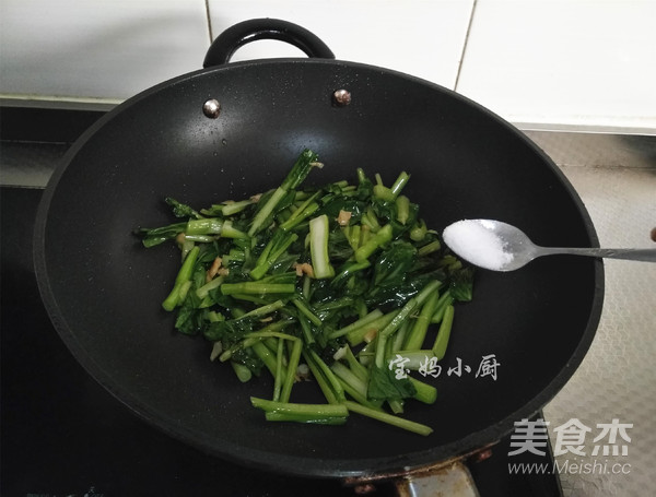 清炒菜心的做法步骤:6