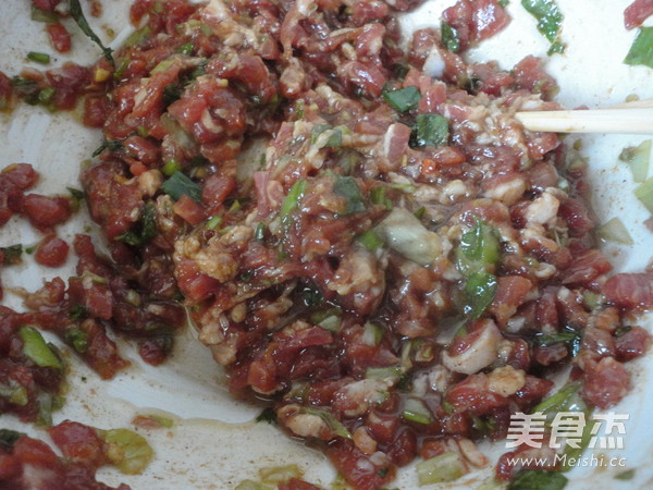 南瓜胡萝卜肉包子的做法步骤：7