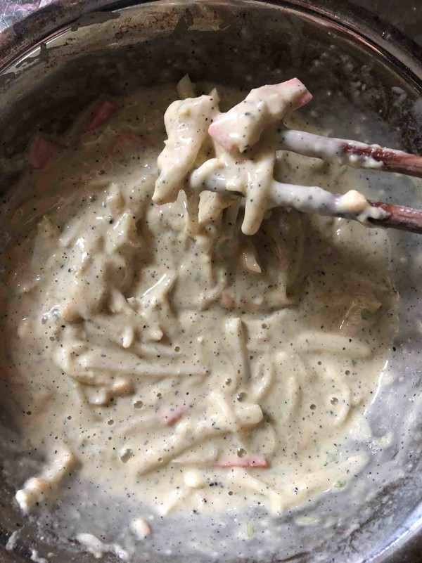 鲜香美味白萝卜丝饼的做法步骤:3