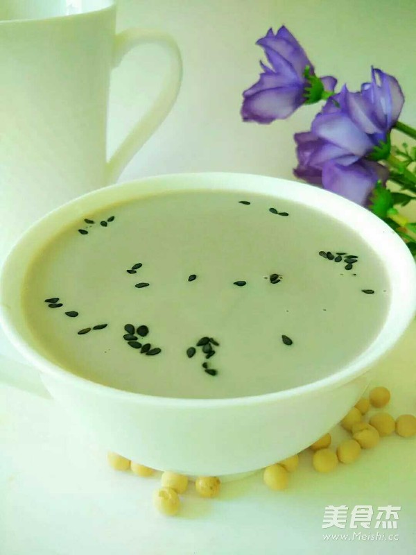 核桃芝麻豆浆的做法步骤:6