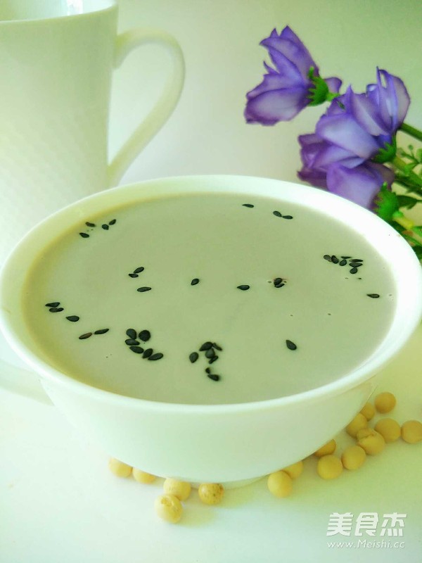 核桃芝麻豆浆的做法步骤:7