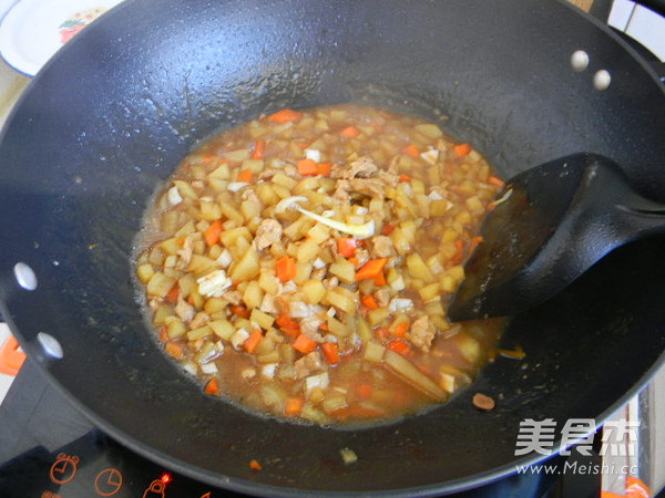 肉丁土豆意面的做法步骤:9