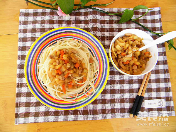 肉丁土豆意面的做法步骤:11