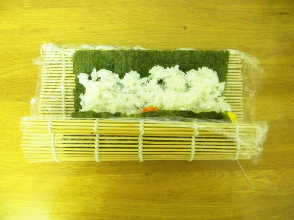 辣白菜饭卷的做法步骤:8