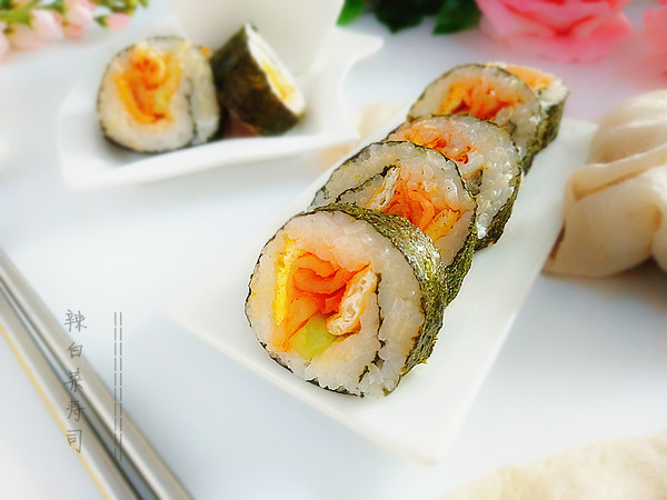 辣白菜饭卷的做法步骤:11