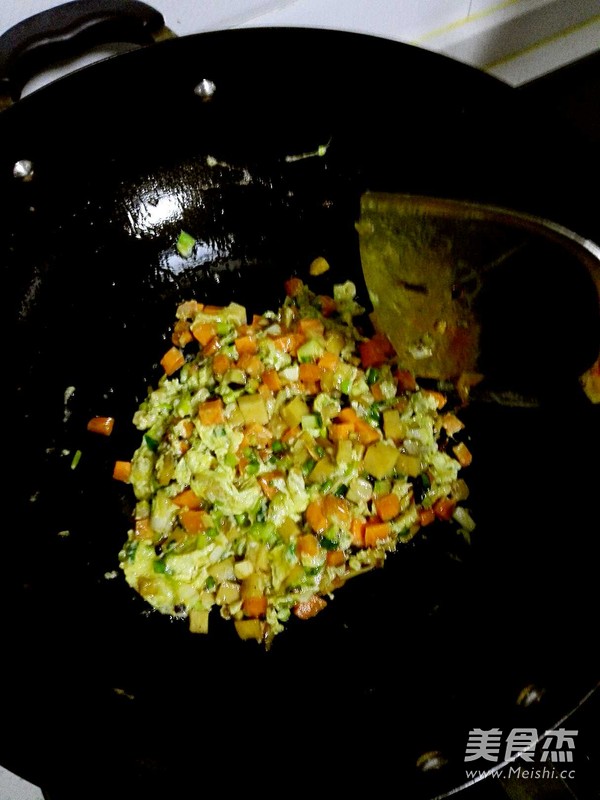 黄金蛋炒饭的做法步骤:4