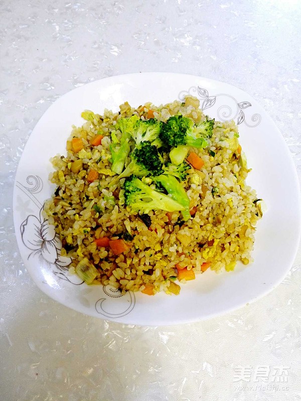 黄金蛋炒饭的做法步骤:6