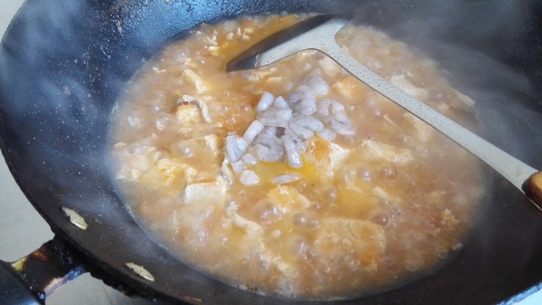 番茄豆腐烧虾仁的做法步骤:10