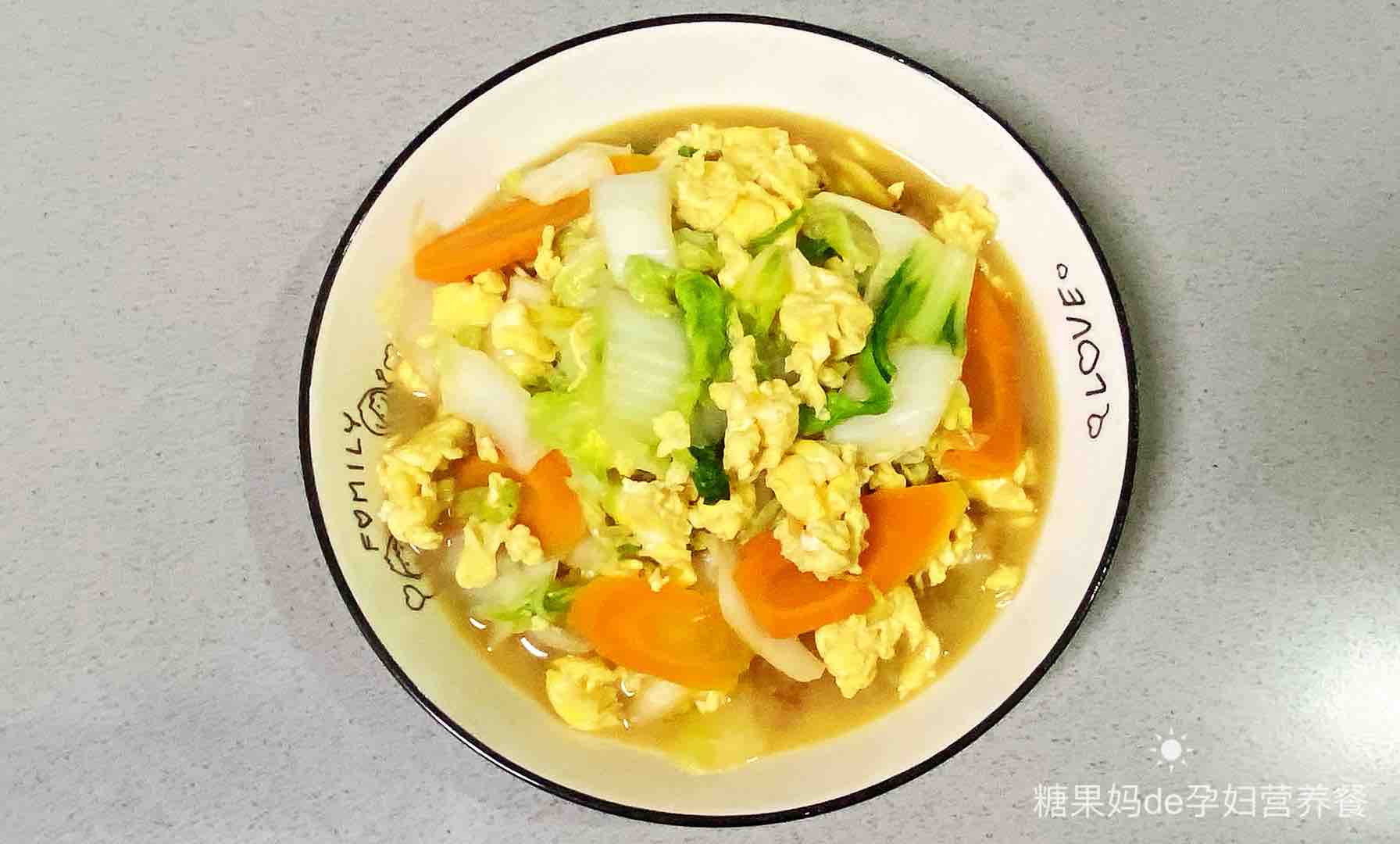 【孕妇食谱】小白菜炒鸡蛋，清爽不油腻，营养又健康～的做法步骤：9